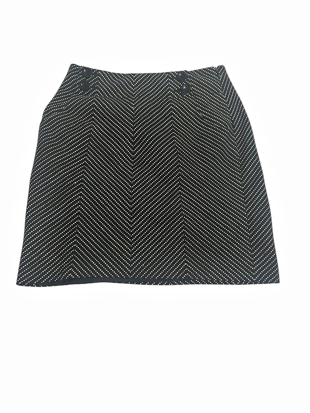 Ann Taylor Geometric Mini Skirt in Black & White Size 0 Like New